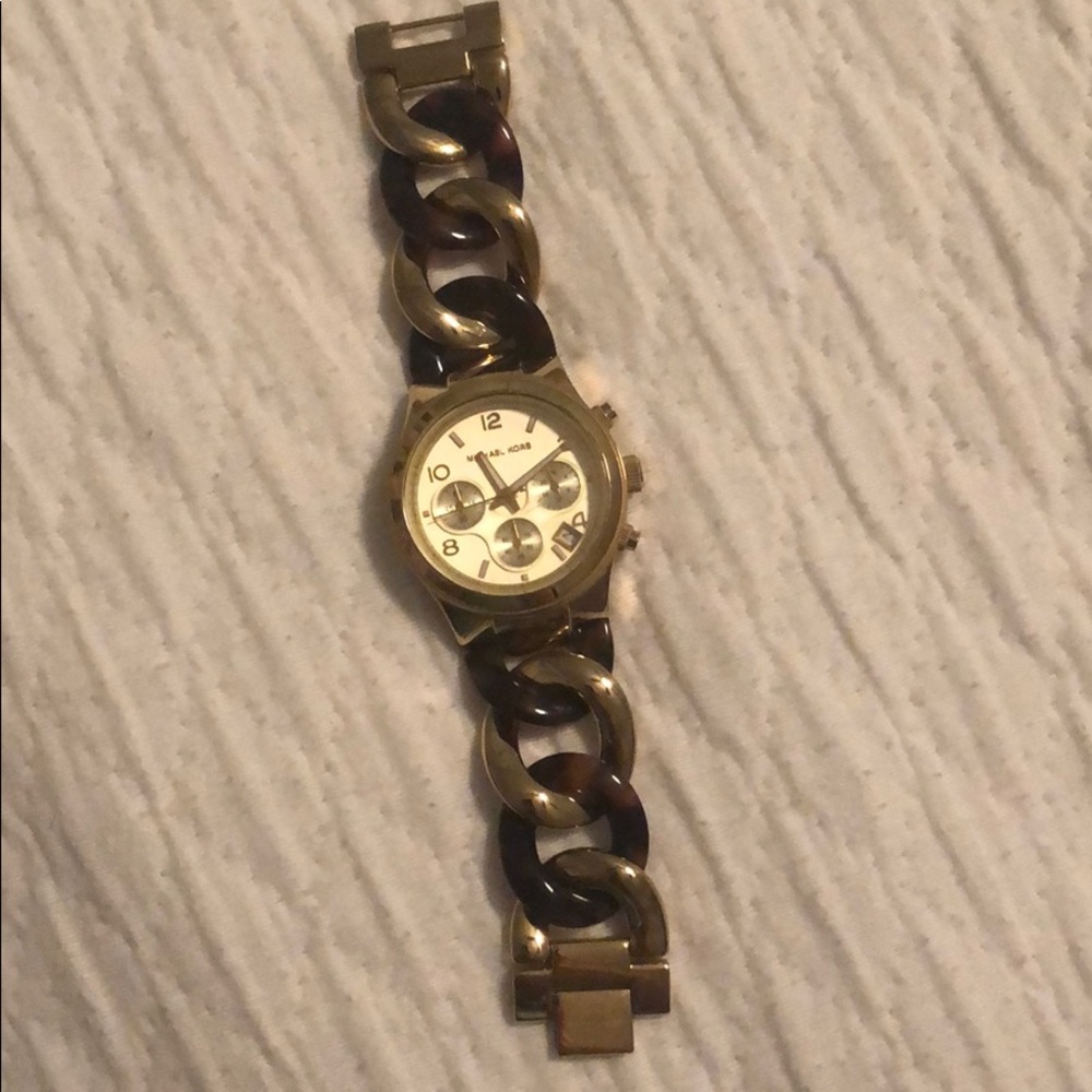 Michael Kors Tortoise Shell Chain Watch - image 1
